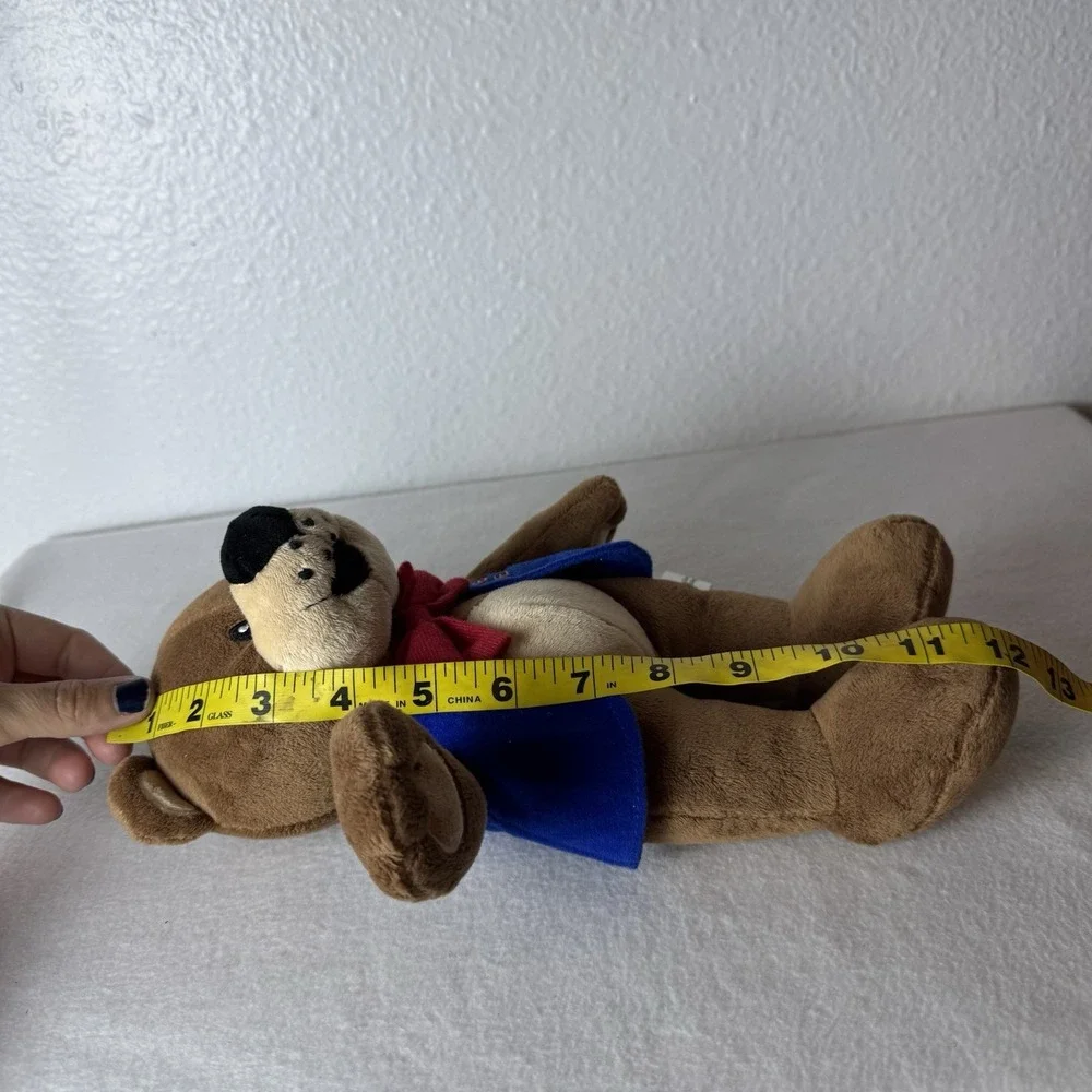 Fred Meyer Bear Plush Stuffed Animal Mascot DocuSource Blue Vest Advertising